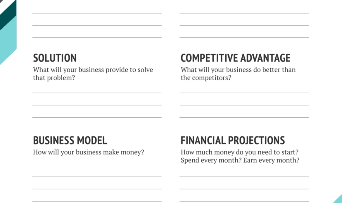 one-page business plan