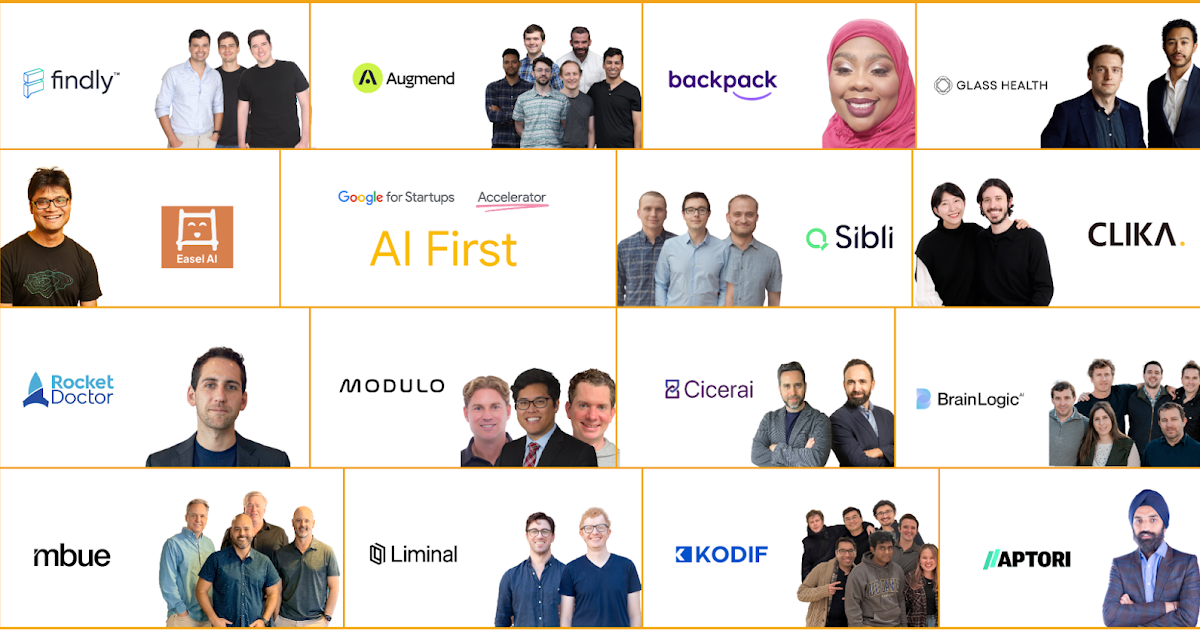 Meet the inaugural cohort of our Google for Startups Accelerator: AI First North America